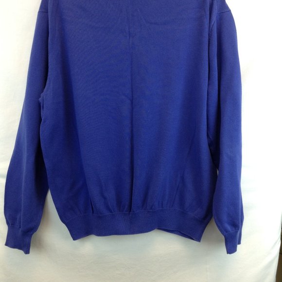 Ralph Lauren Chaps Blue Knit Sweater Pullover Chest Logo - Picture 6 of 10